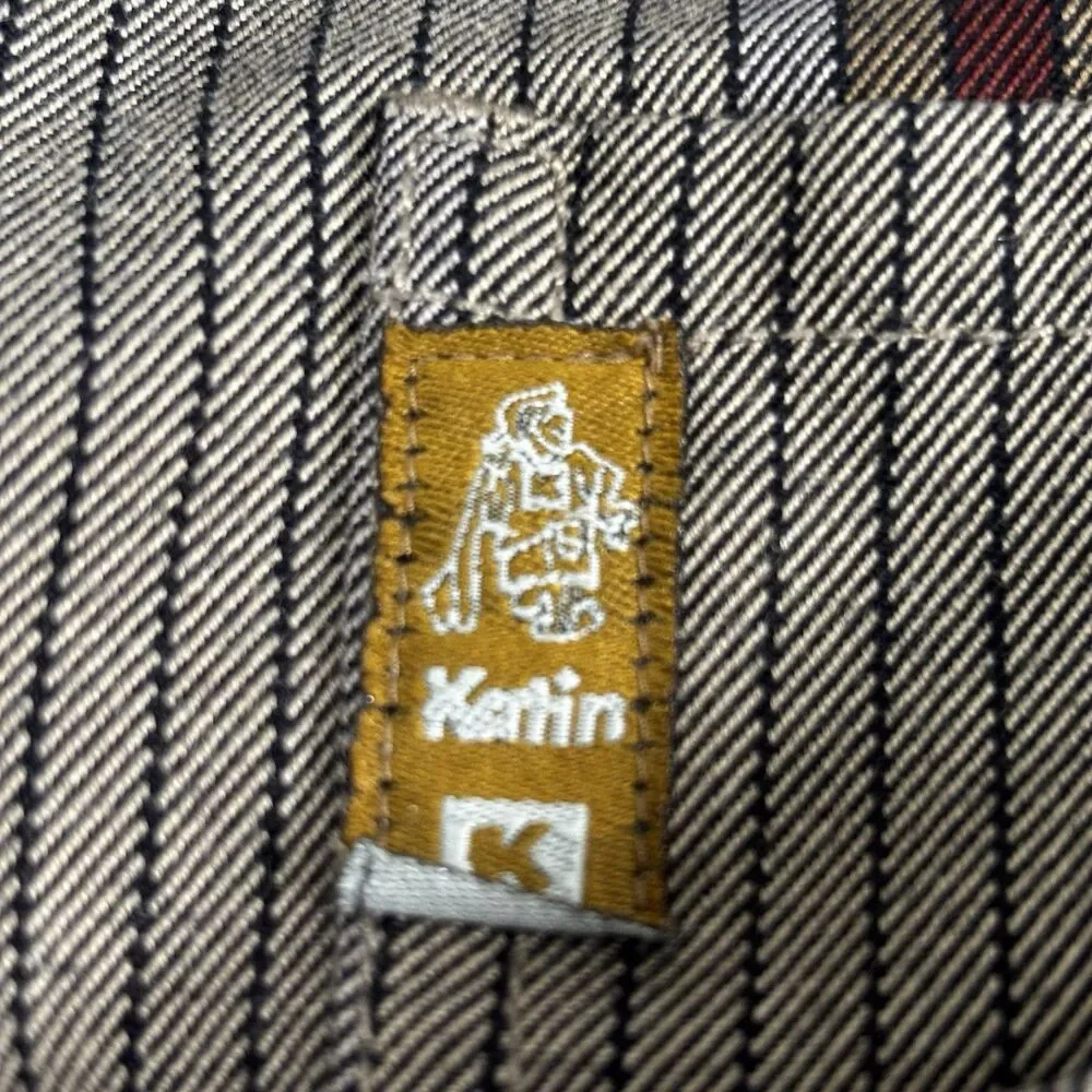 Katin Surf Co  Men's Bermuda Shorts Size 33 Brown /Maroon Striped Button Fly - Picture 5 of 13